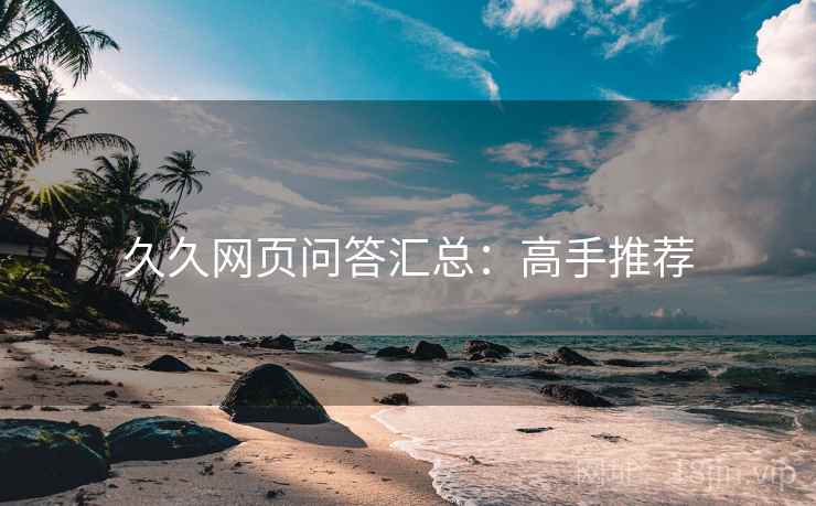 久久网页问答汇总：高手推荐