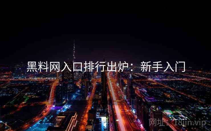 黑料网入口排行出炉：新手入门